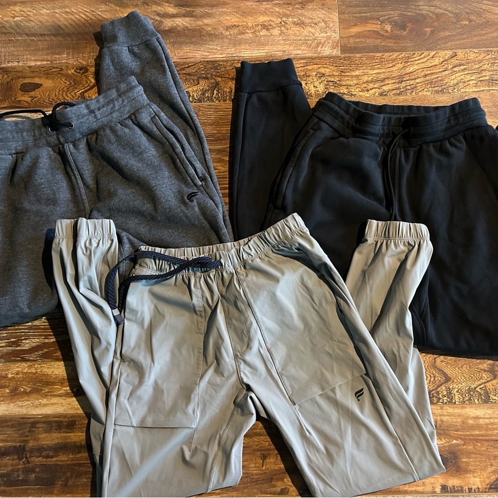 Fabletics Black and Gray Joggers Sweatpants